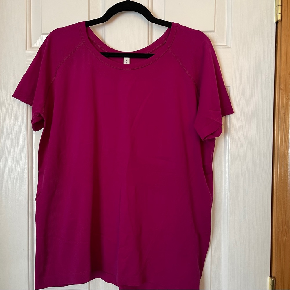 Athleta Momentum short sleeve top Pink 1X